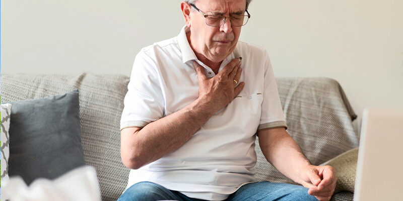 COPD Meneer die last heeft van COPD